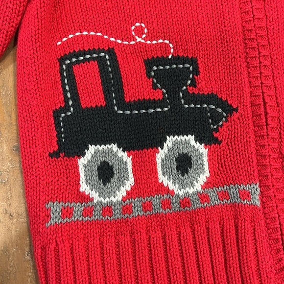 Oshkosh retro train zip front cardigan sweater nwt - Picture 2 of 6